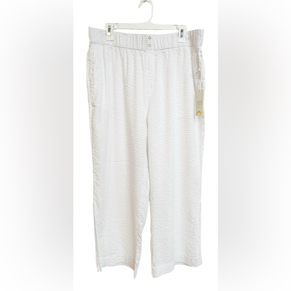 C&C California Gauzy White Wide Leg Beach Pants Size XL NWT - Picture 5 of 5